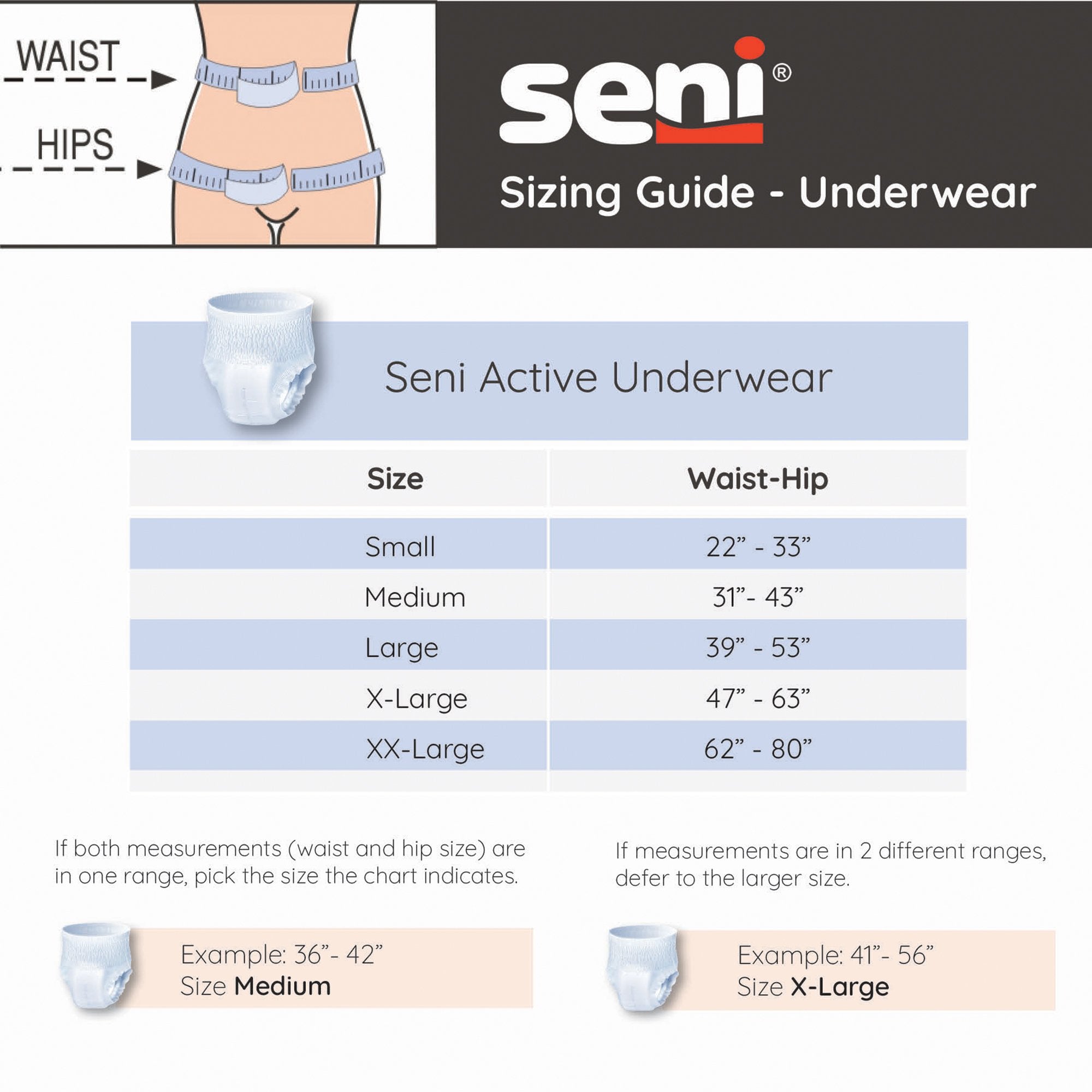 Seni® Active Classic Plus Moderate Absorbent Underwear, Large S-LA18-AC2