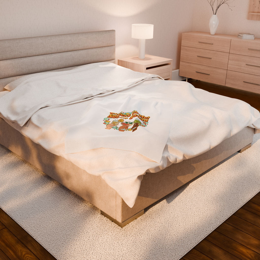 Cheers to Me Sober Squad Velveteen Blanket | Dry January, Mocktail Trend