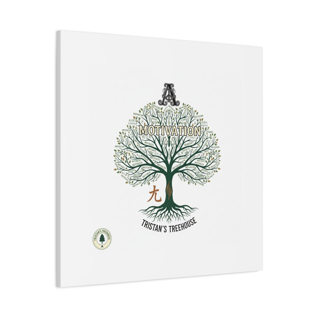 Handwritten Doodle Tree Canvas | Matte Stretched Wall Art