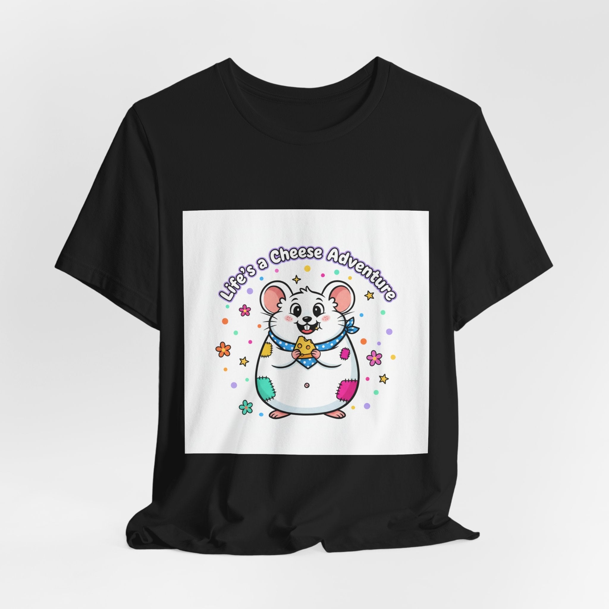 Cheese Adventure Mouse Tee | Rodent-core, quirky animal design