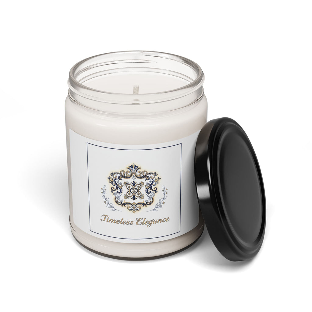 Ornate Brooch Emblem Candle, Soy Jar, Vintage Formalwear Accents