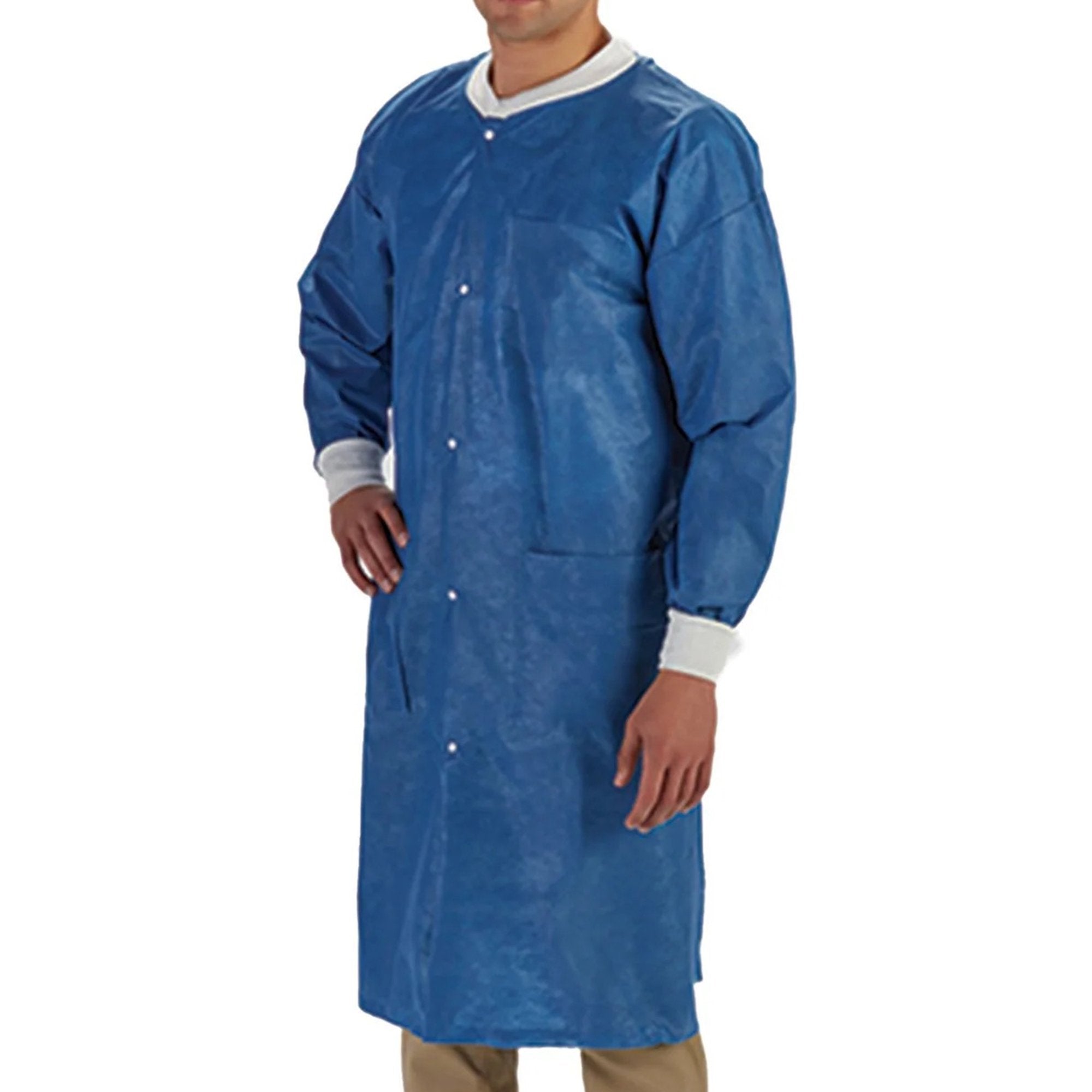 LabMates® Lab Coat, Large, Blue 85179