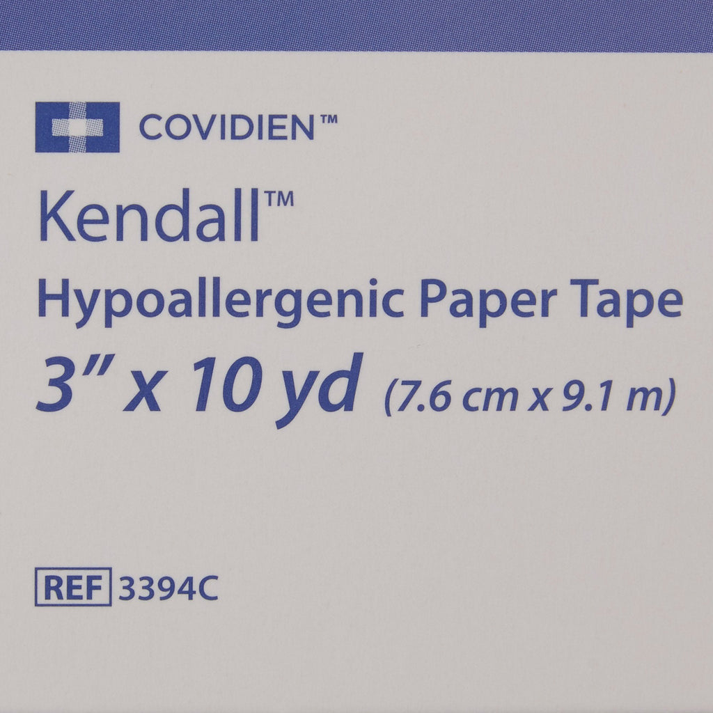 Kendall™ Hypoallergenic Paper Medical Tape, 3 Inch x 10 Yard, White 3394C