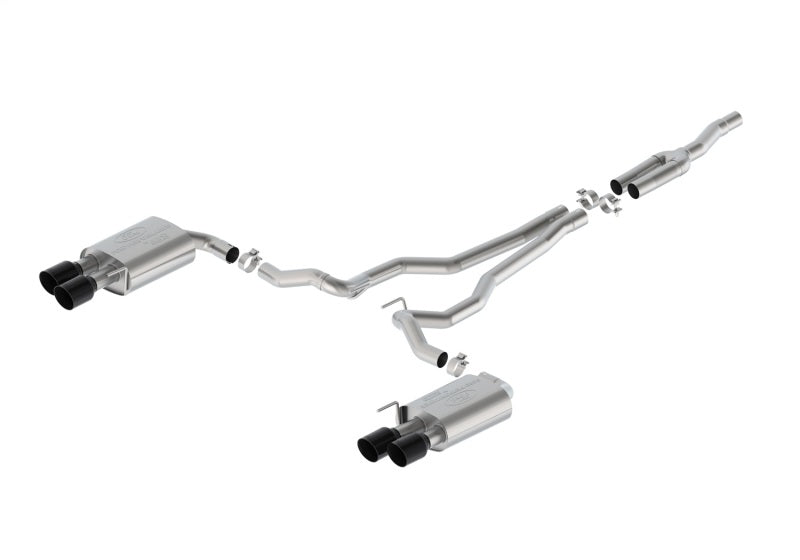 Ford Racing 2024 Mustang 2.3L Extreme Active Cat-Back Exhaust System Black Tips M-5200-M2EB