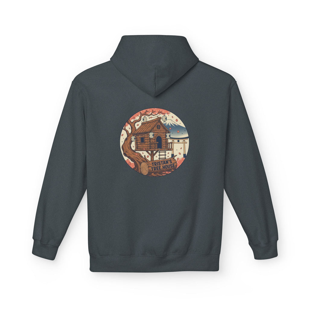 Hoodie — “Love is a Universal Language” Cozy Retro Cabin Graphic Hoodie