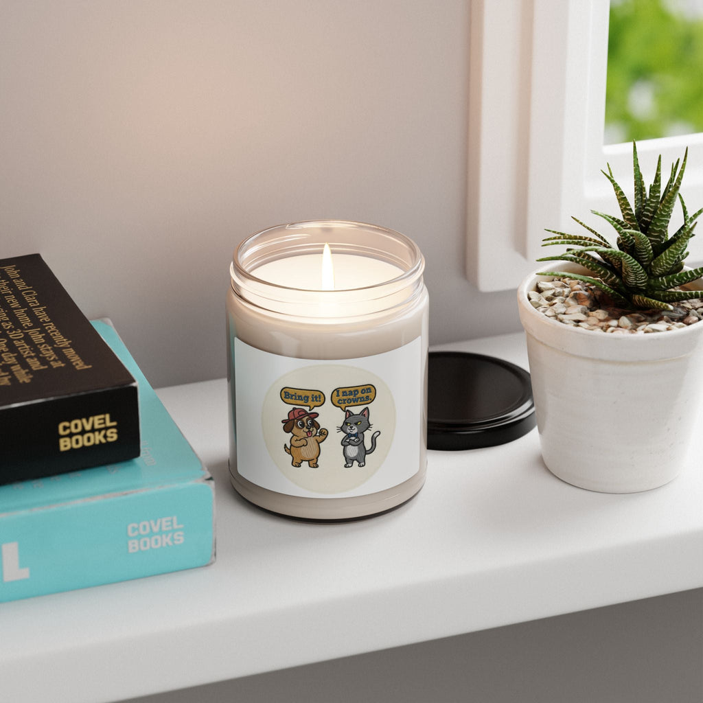 Funny Cat vs Dog Candle | Scented Soy Candle, Pet Rivalry Humor