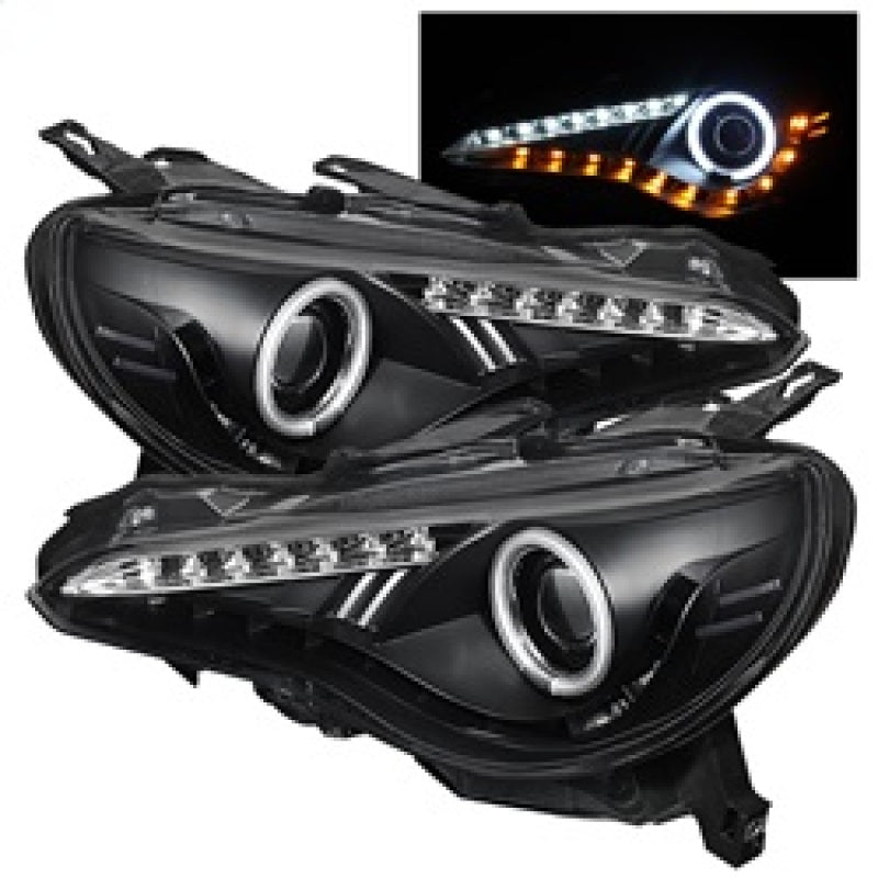SPYDER Subaru BRZ 12-14 Projector Headlights CCFL Halo DRL LED Black PRO-YD-SUBRZ12-CCFL-BK 5075444