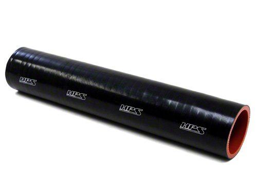 HPS 5/16" ID, 1 Foot Length, Silicone Straight Coupler Tube Hose, High Temp 4-ply Reinforced, Black, 8mm ID