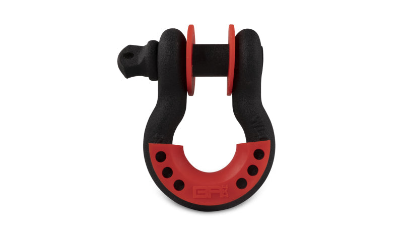 Body Armor 4x4 3/4in Black D-Ring with Red Isolators Single 3203