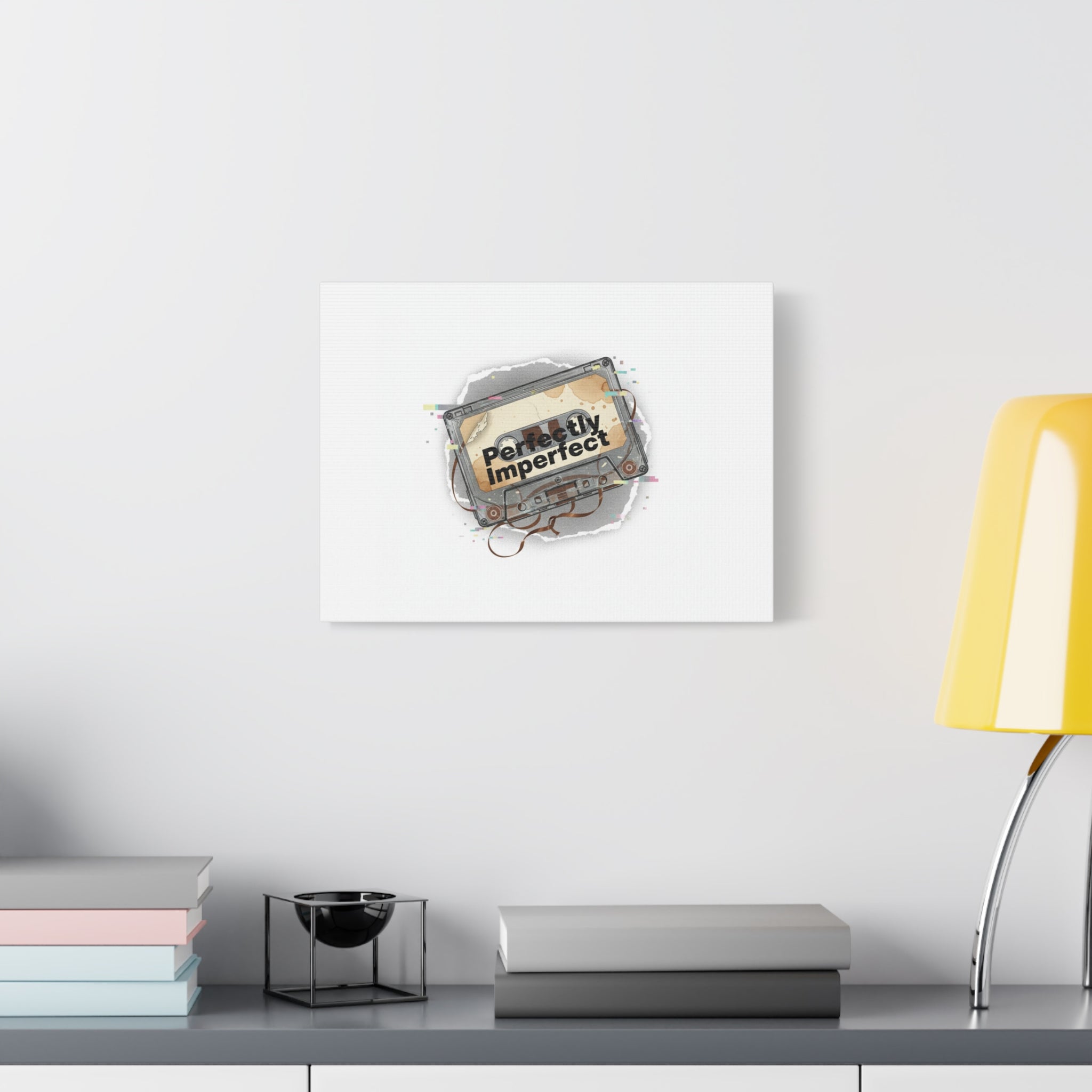 Perfectly Imperfect Cassette, Canvas Print | Analog Error, glitch art static