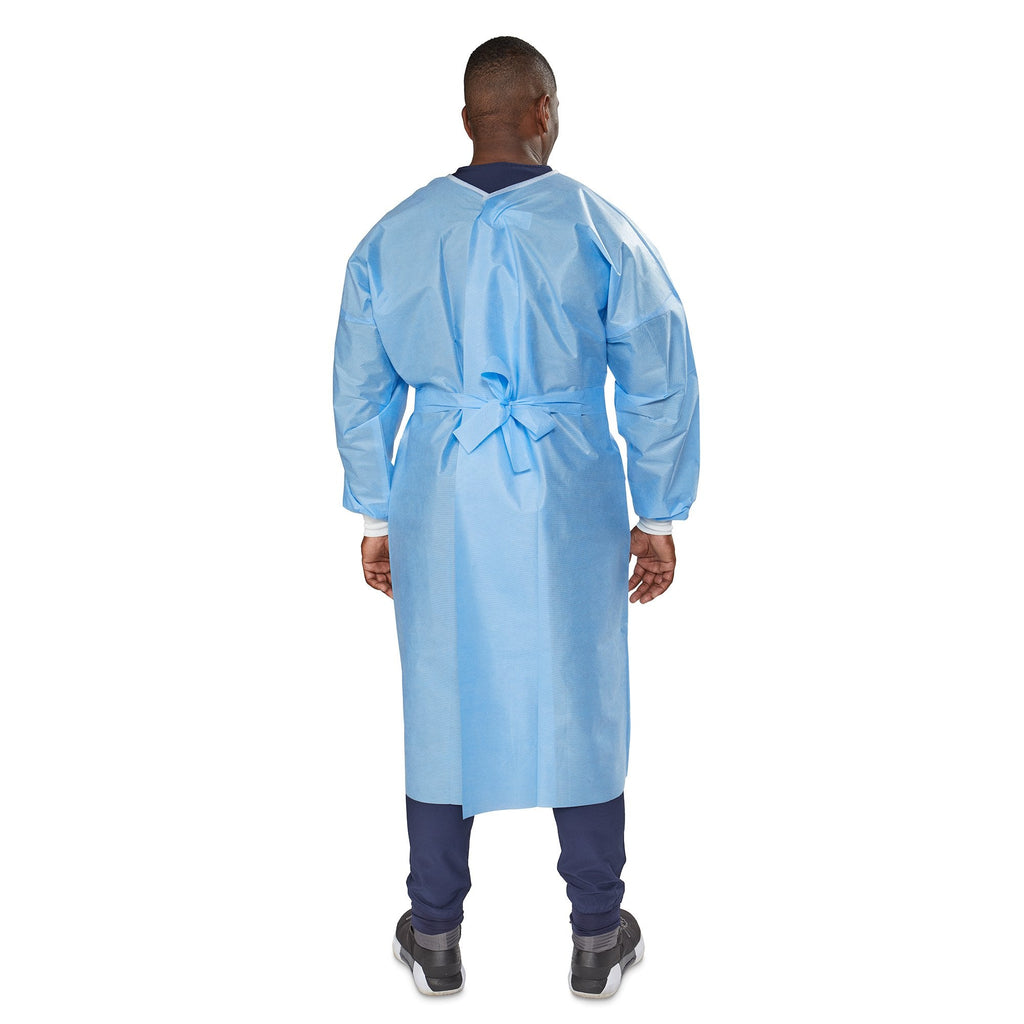 McKesson Nonrated Isolation Gowns, Blue, One Size Fits Most 16-NFKHLTSB6-OSFM
