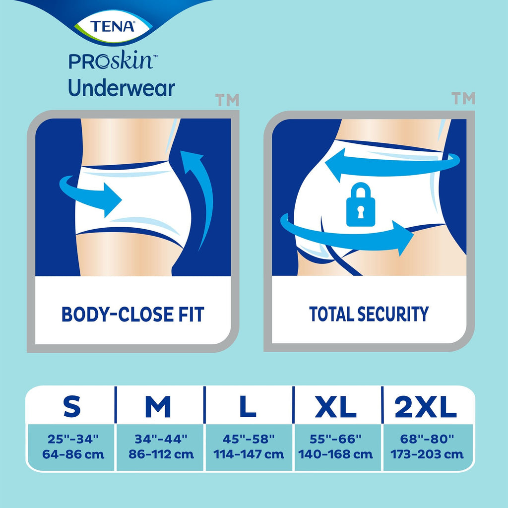 Tena® ProSkin™ Plus Fully Breathable Absorbent Underwear, Medium 72632