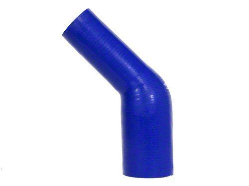 HPS 7/8" - 1-3/8" ID, Silicone 45 Degree Elbow Reducer Coupler Hose, High Temp 4-ply Reinforced, Blue, 22mm - 35mm ID