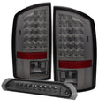 SPYDER Xtune Dodge Ram 07-08 1500 LED Tail Lights w/ LED 3rd Brake Lamps- Smoked ALT-JH-DR07-LED-SET-SM 9032813