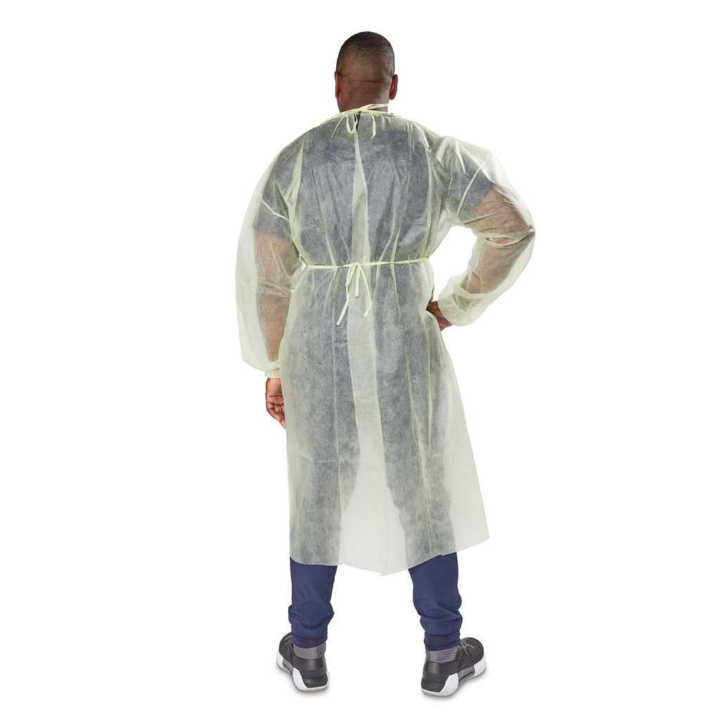 McKesson Nonrated Isolation Gowns, Yellow, Extra Large 16-NRENWTCY8-XL