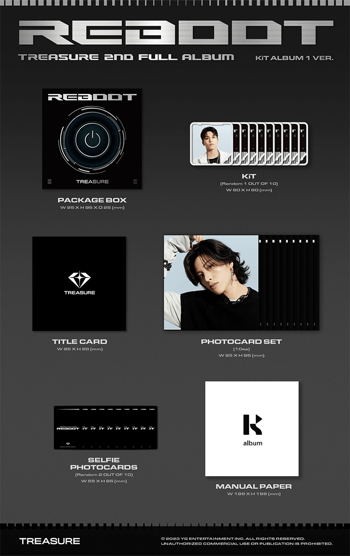 Treasure 2nd Full Album  - Reboot (Kit Album Ver.)