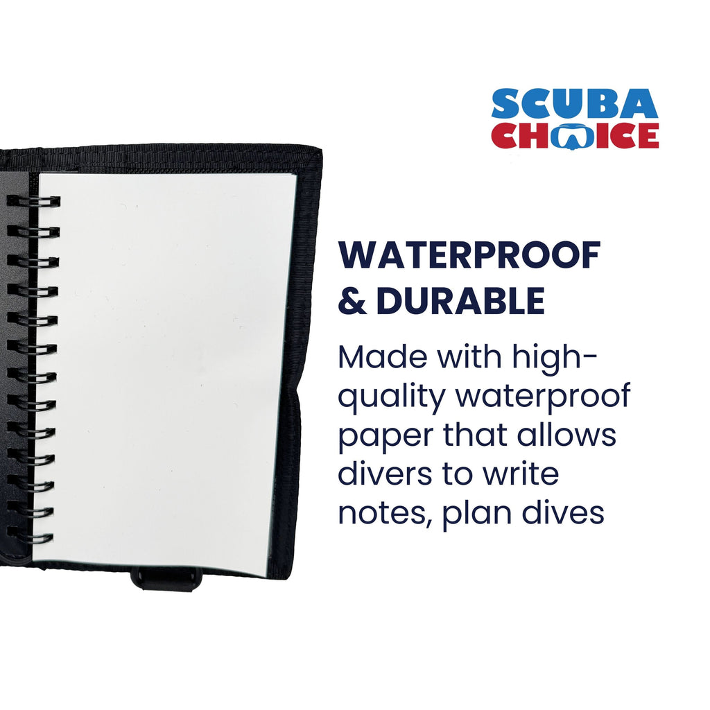 Scuba Dive Deluxe Underwater Notebook Wallet Waterproof Paper w/ Pencil