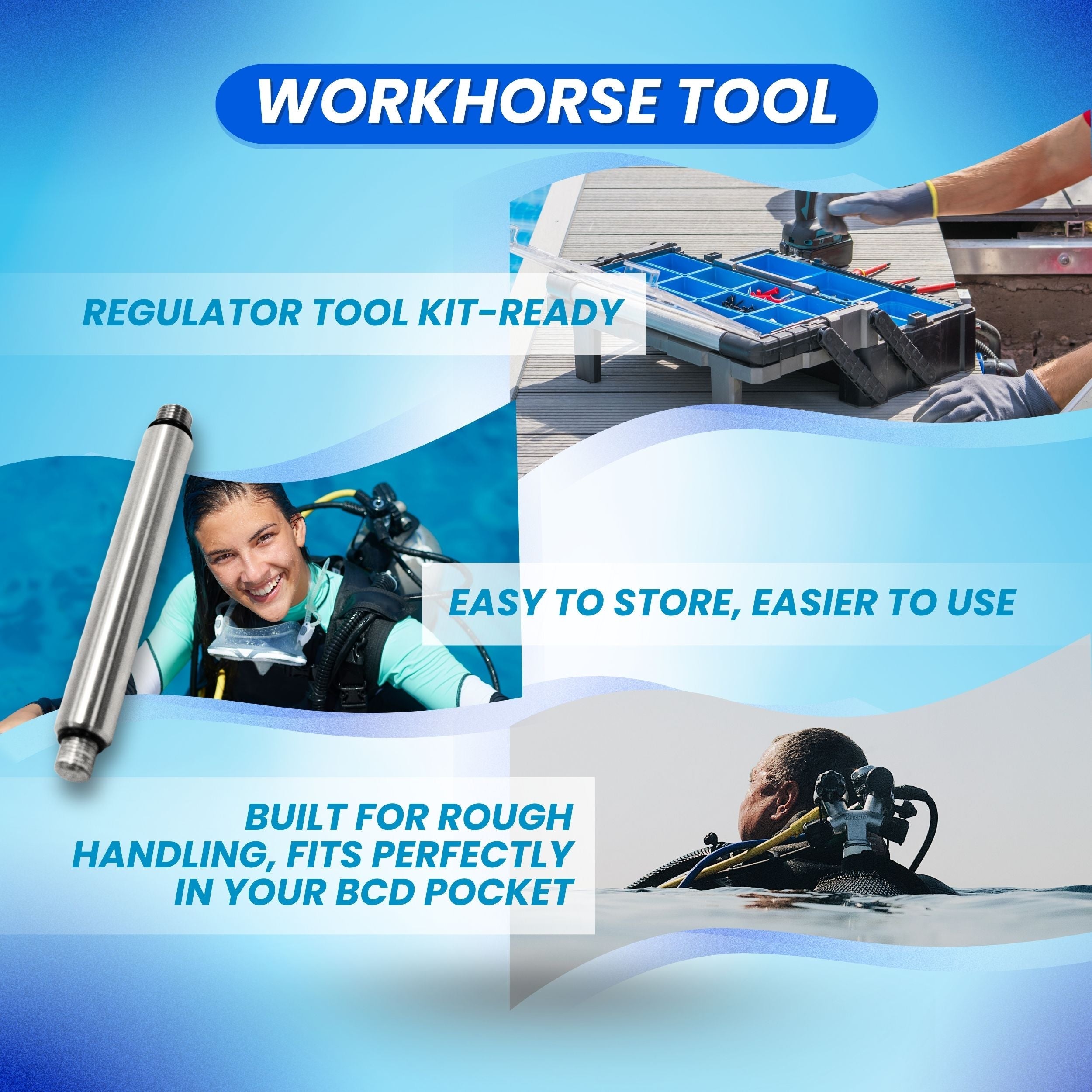 Scuba Diving Handle Bar for First Stage