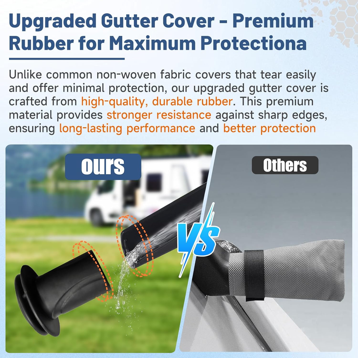 Umbrauto Slide-In Truck Camper Cover — 300D Oxford Waterproof RV Cover, Silver-Coated All-Weather Protection with Windproof Straps & Air Vents