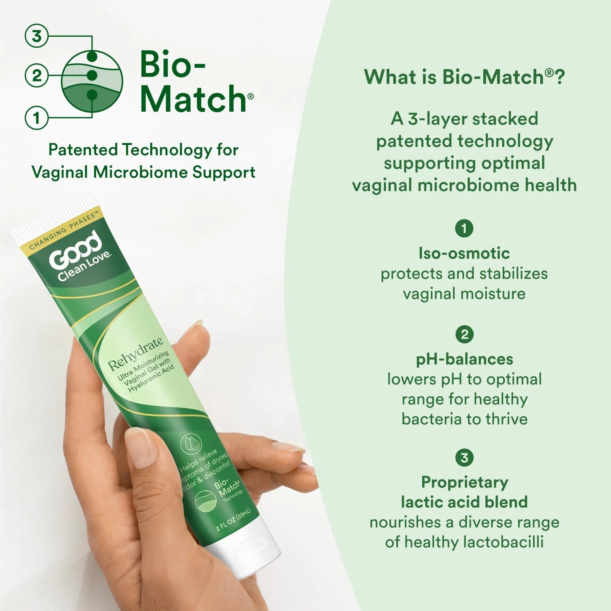 Good Clean Love Rehydrate Ultra Moist Vaginal Gel, 2 FL OZ, Intimate Moisturizer for Women