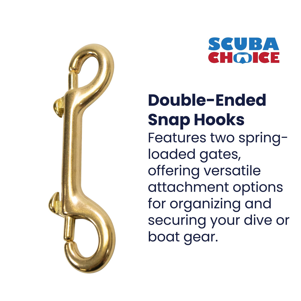 Scuba Dive 4" Brass Clip Double Ended Snap Bolt