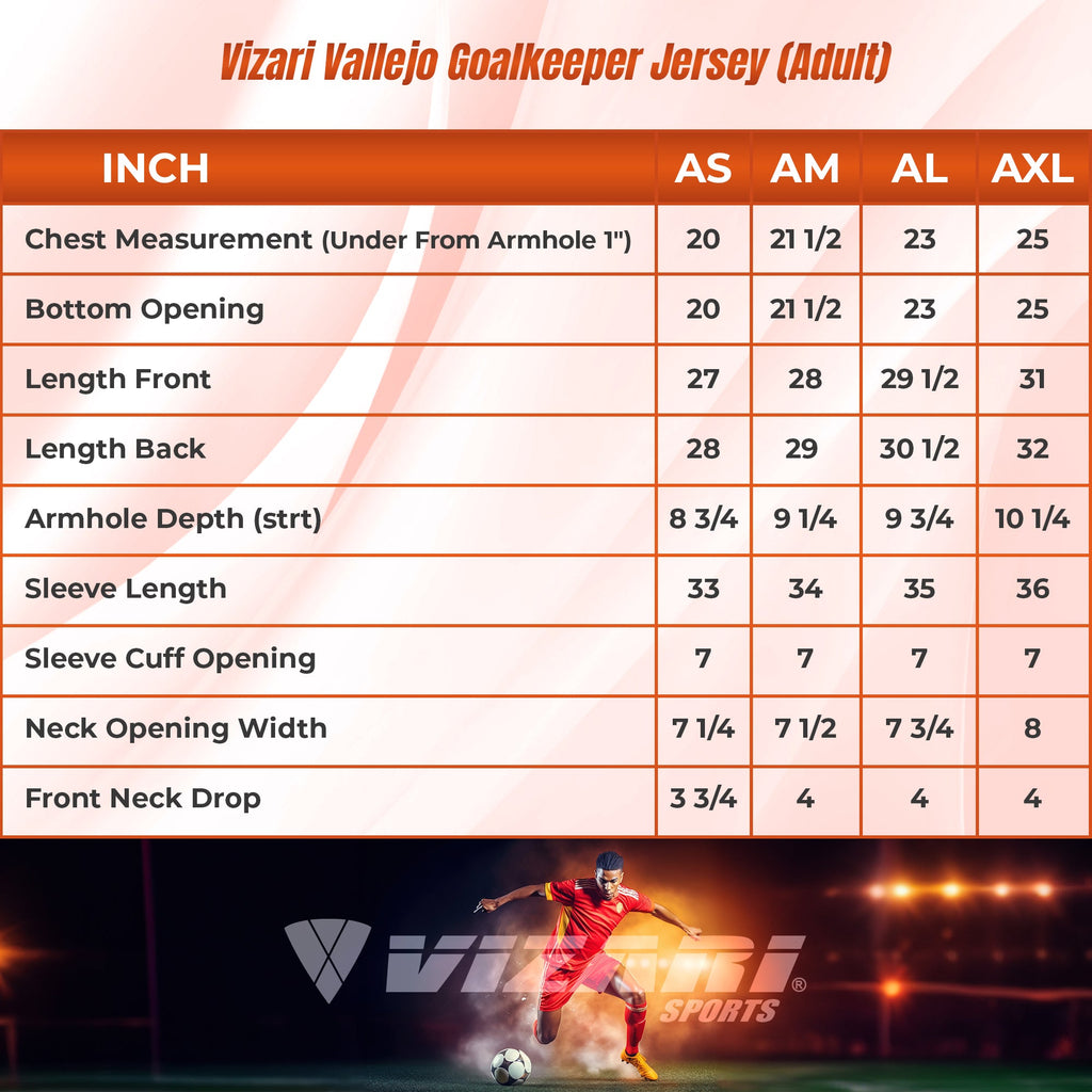 Vallejo Goalkeeper Jersey with Padded Elbows – Orange/Black