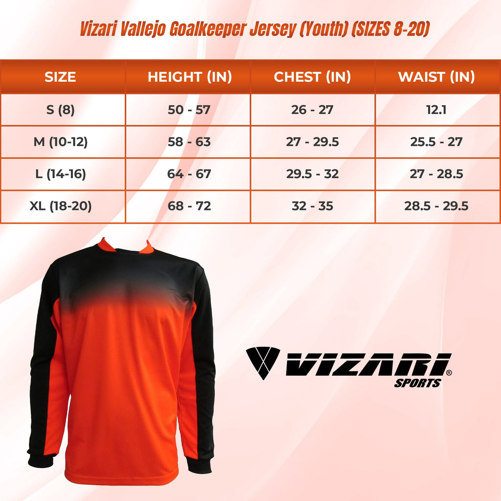 Vallejo Goalkeeper Jersey with Padded Elbows – Orange/Black