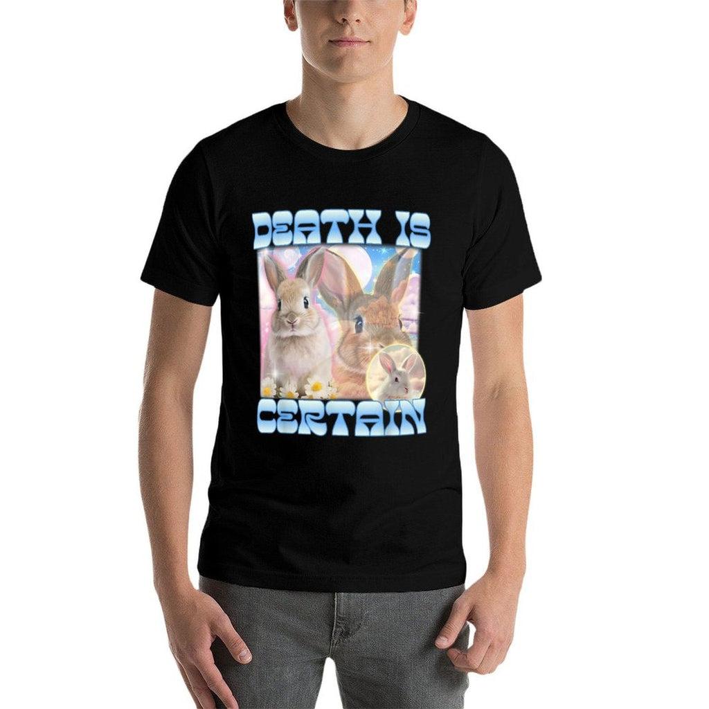 Death Is Certain Funny Meme Cringe Gen Z Y2K Retro Vintage  Easy-care T-Shirt