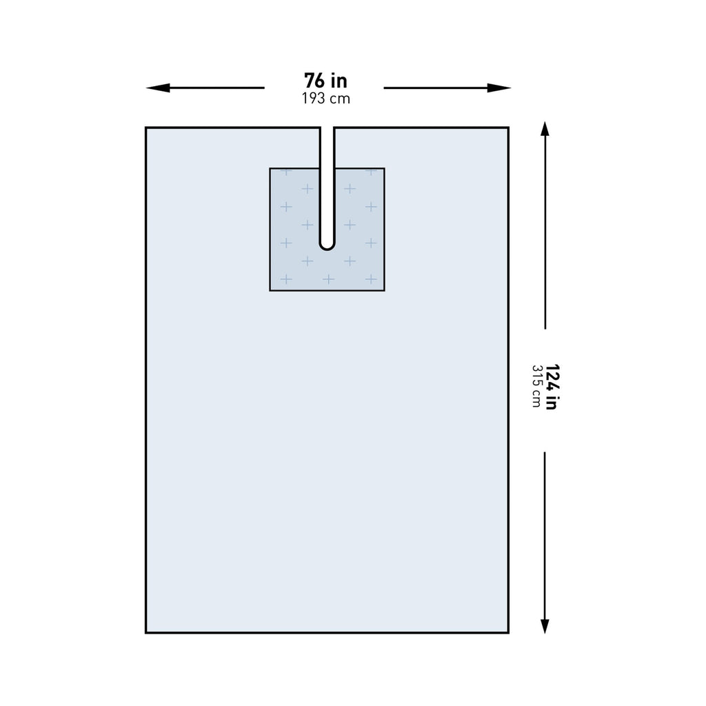 McKesson Sterile EENT Split Drape, 76 x 124 Inch 183-I80-09143G-S