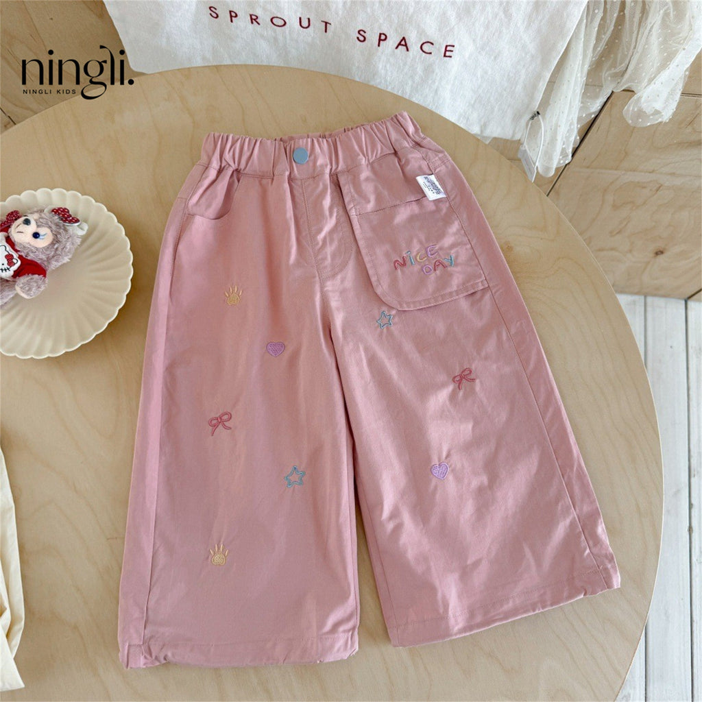 Girls' Workwear Children's Straight-leg Pants Western-style And Fashionable