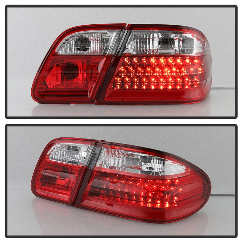 SPYDER Xtune Mercedes Benz W210 E-Class 96-02 LED Tail Lights Red Clear ALT-CL-MBW210-LED-RC 5020642