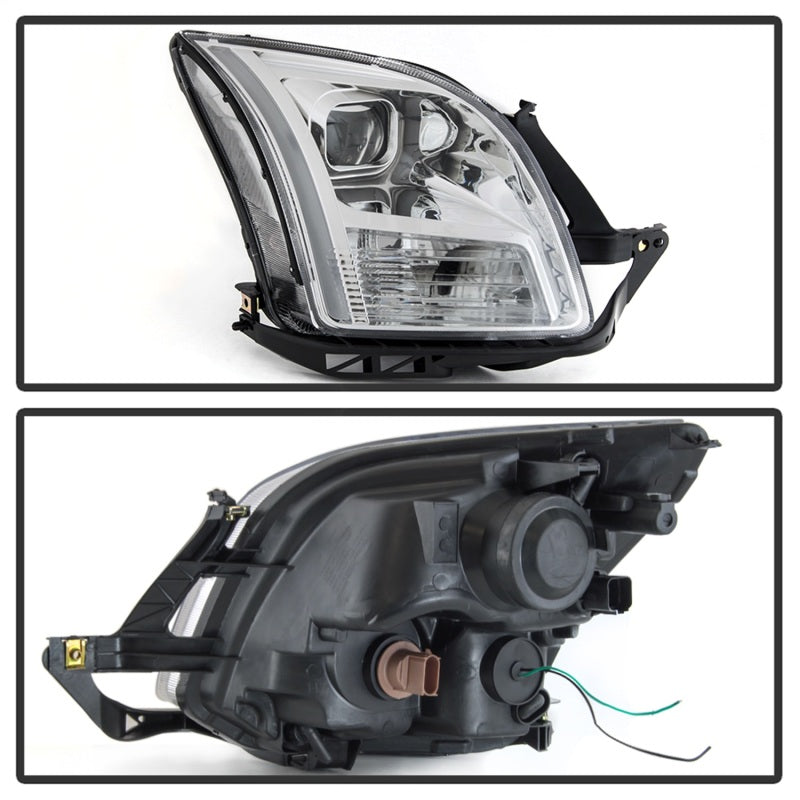 SPYDER xTune 06-09 Ford Fusion Light Bar DRL Projector Headlights - Chrome (PRO-JH-FFU06-LB-C) 9042126