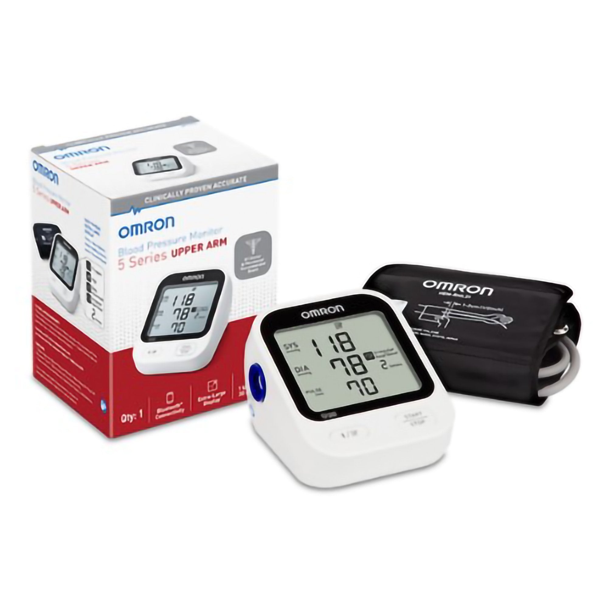 Home Automatic Digital Blood Pressure Monitor 5 Series® Adult Cuff 9 to 17 Inch Desk Model BP7255