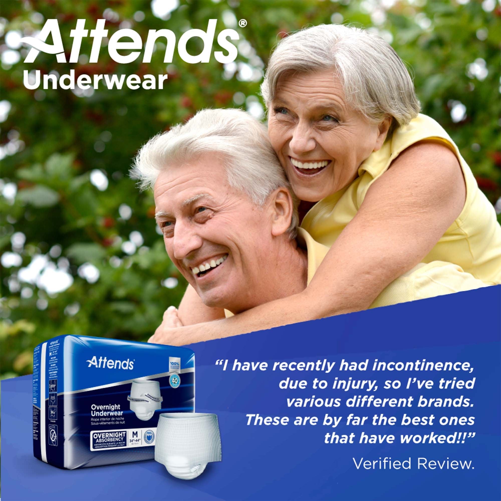 Attends® Overnight Underwear with Extended Wear Protection, Medium APPNT20