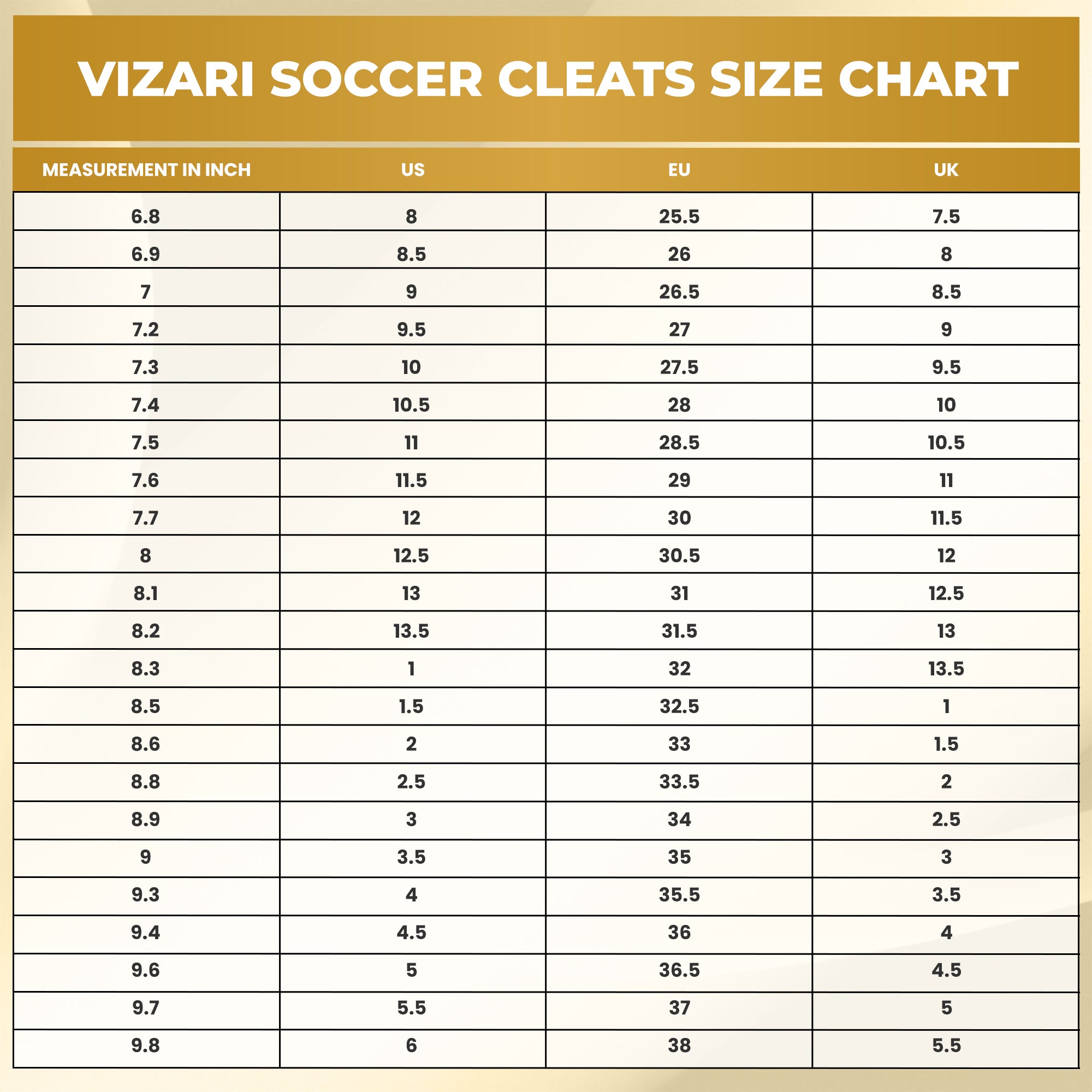 Vizari Zodiac JR Kids Firm Ground (FG) Soccer Cleats – Yellow, Youth Sizes 8C–6Y