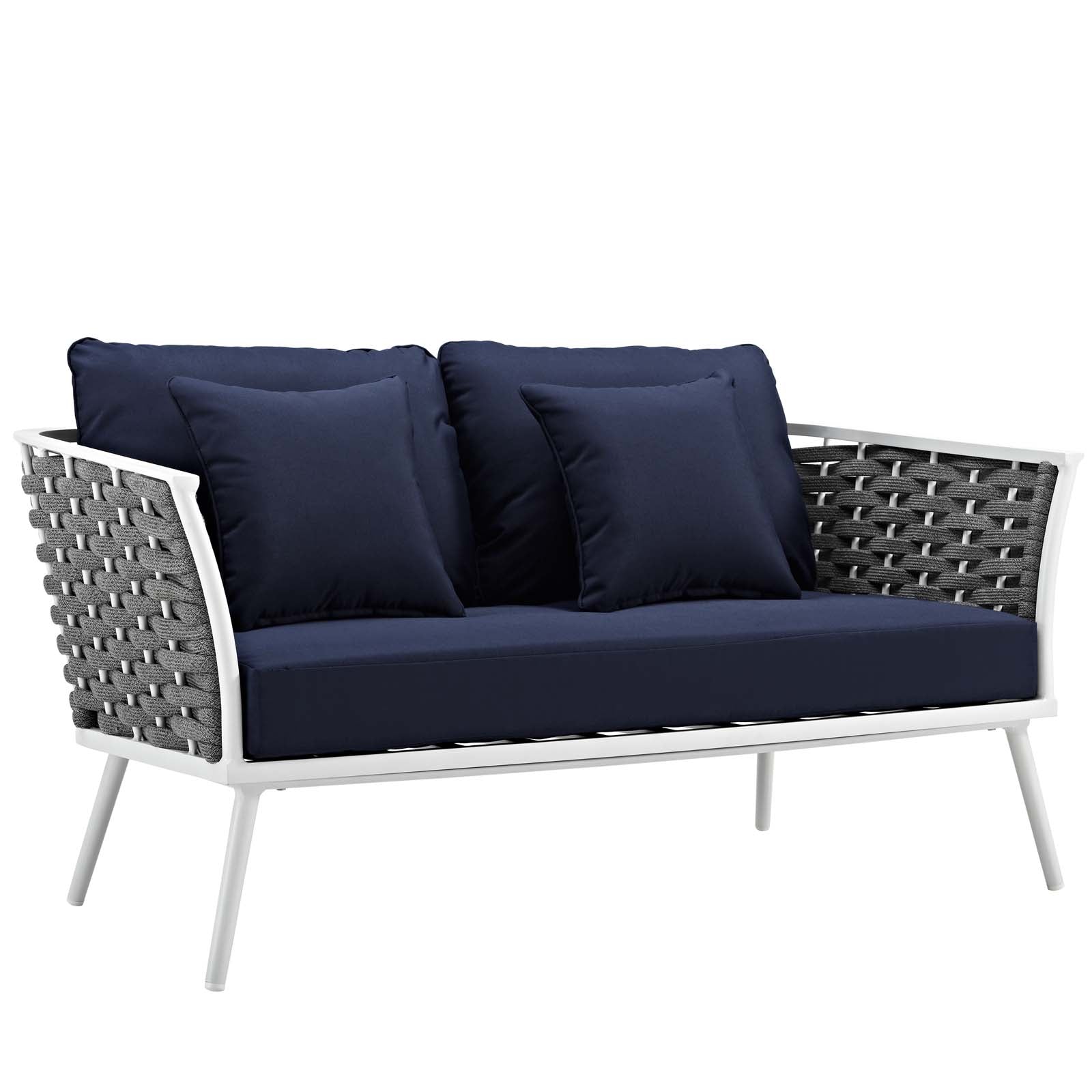 Stance 5 Piece Outdoor Patio Aluminum Sectional Sofa Set by Modway
