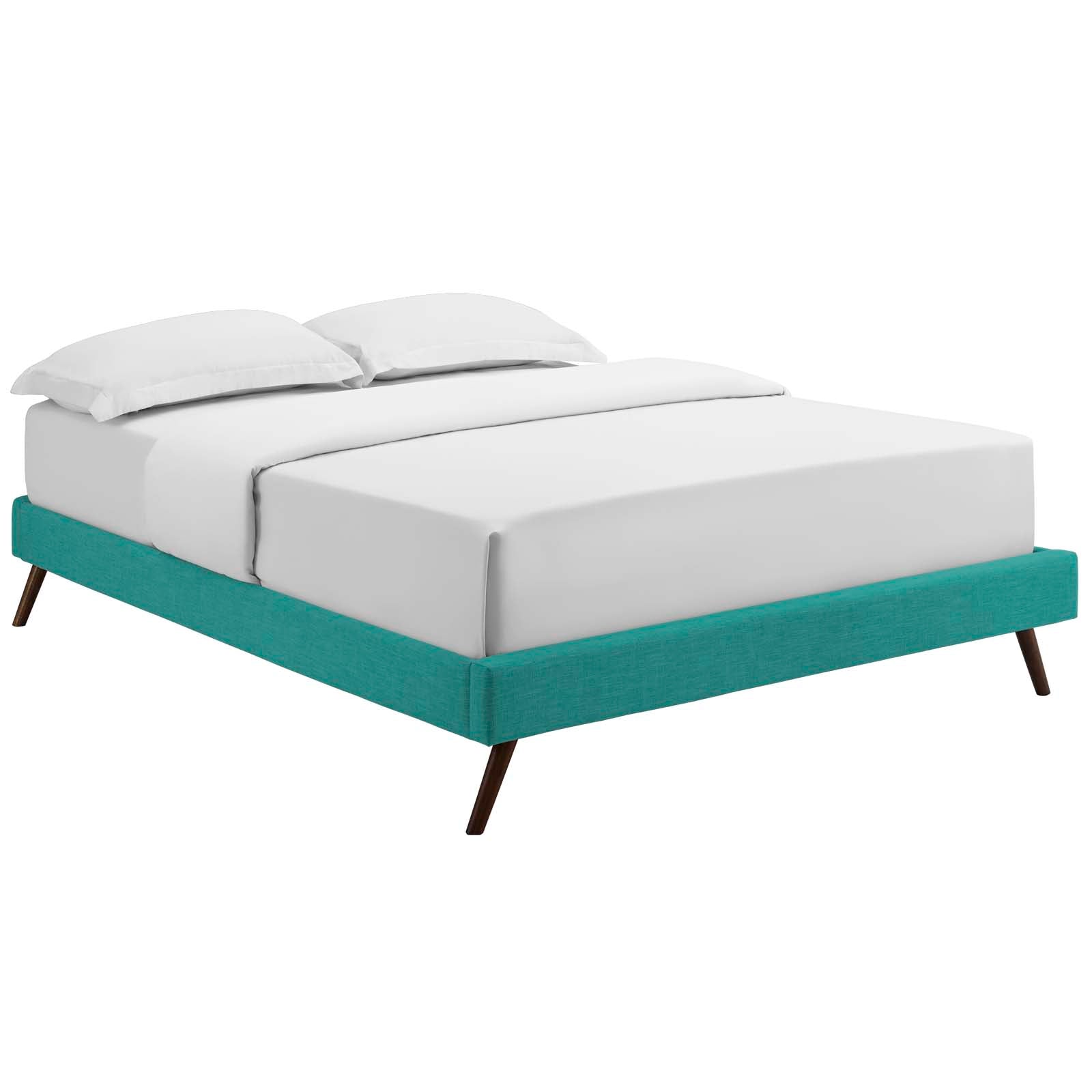 Loryn Fabric Full Bed Frame with Round Splayed Legs by Modway