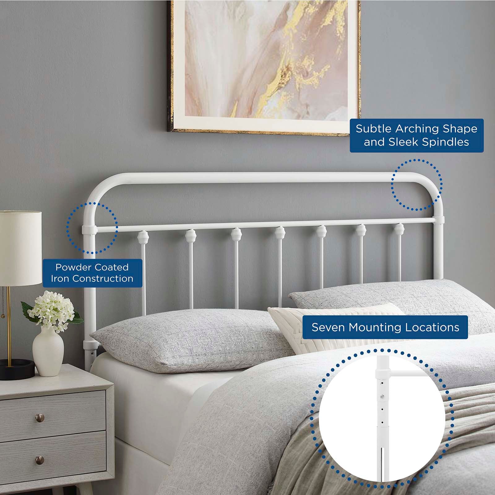 Sage Metal King Headboard by Modway