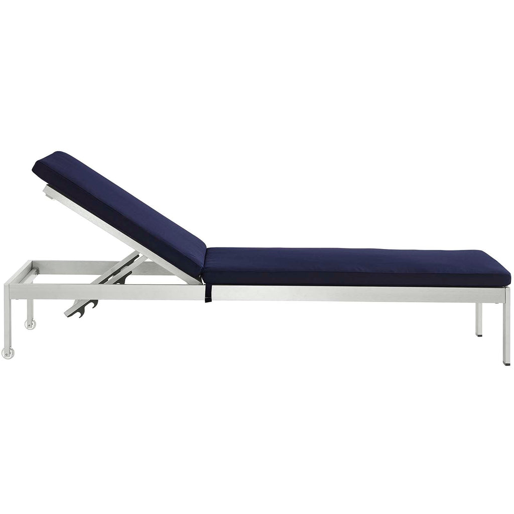 Shore Outdoor Patio Aluminum Chaise with Cushions Set of 2 by Modway
