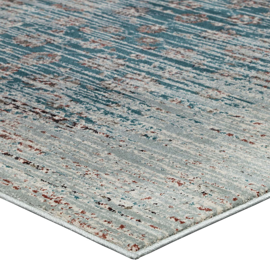 Hesper Distressed Contemporary Floral Lattice 5x8 Area Rug by Modway