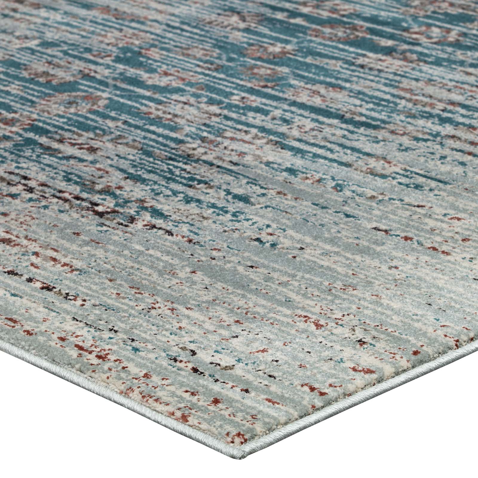 Hesper Distressed Contemporary Floral Lattice 5x8 Area Rug by Modway