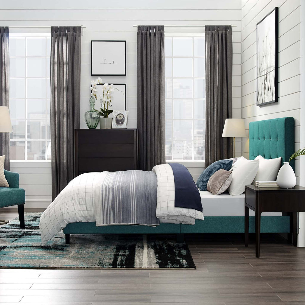 Melanie Tufted Button Upholstered Fabric Queen Platform Bed by Modway