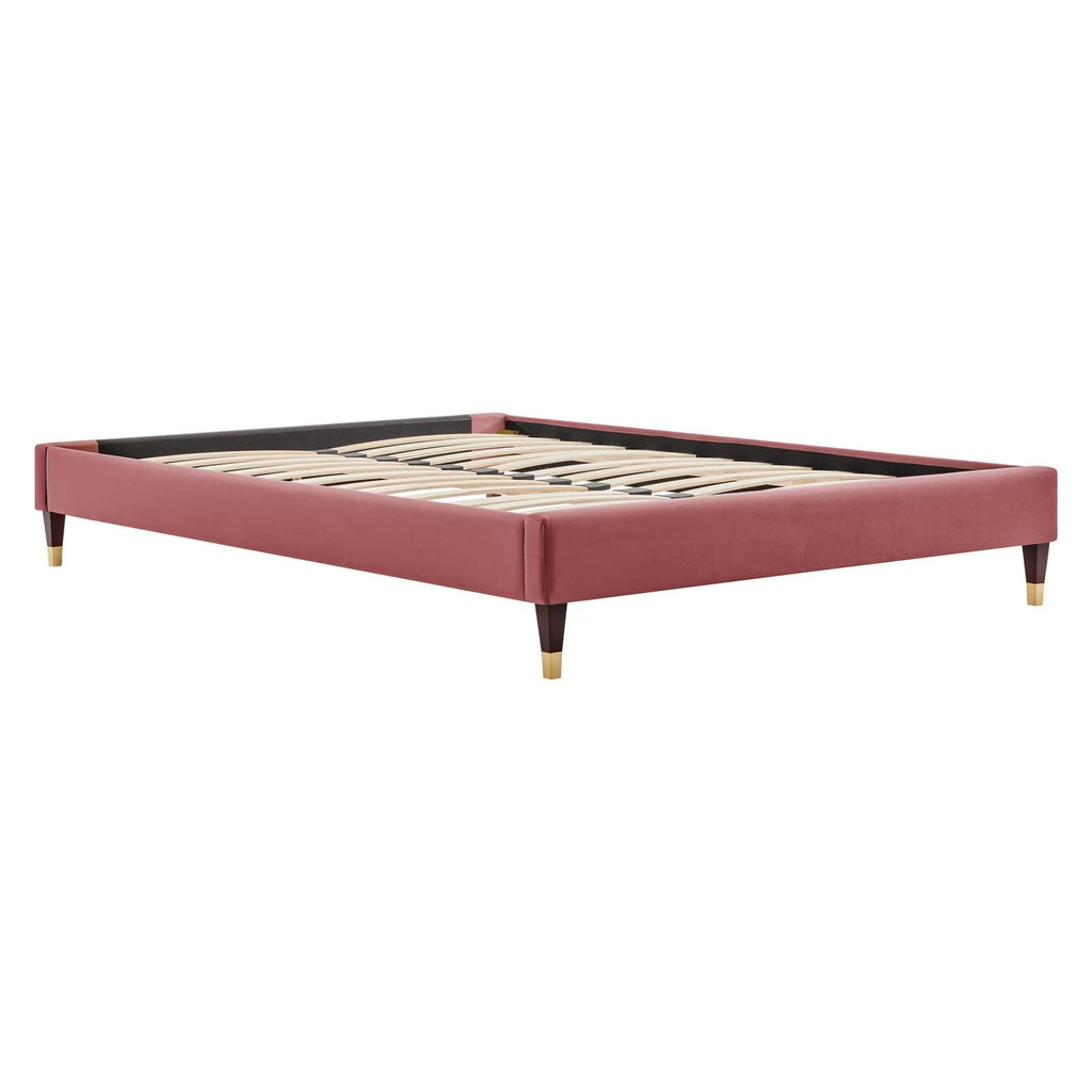 Harlow Performance Velvet Twin Platform Bed Frame by Modway