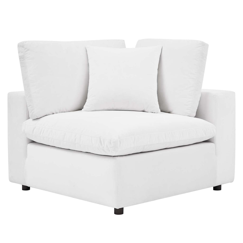 Commix 7-Piece Down Filled Overstuffed Performance Velvet Sectional Sofa by Modway
