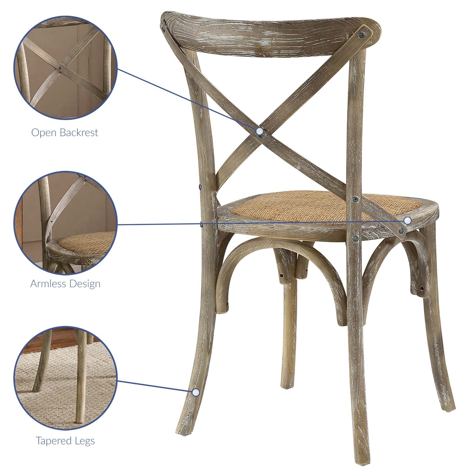 Gear Dining Side Chair Set of 4 by Modway
