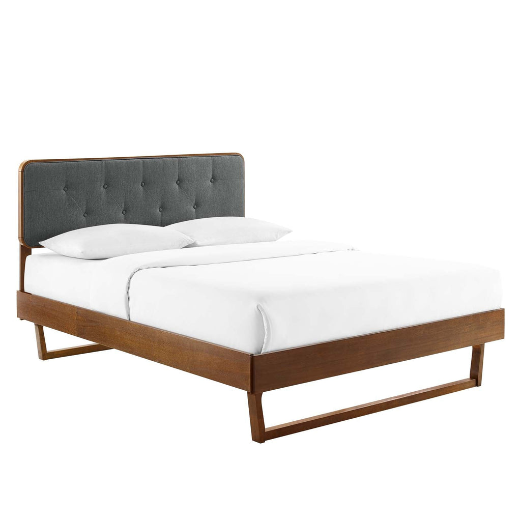 Bridgette Wood Queen Platform Bed With Angular Frame by Modway