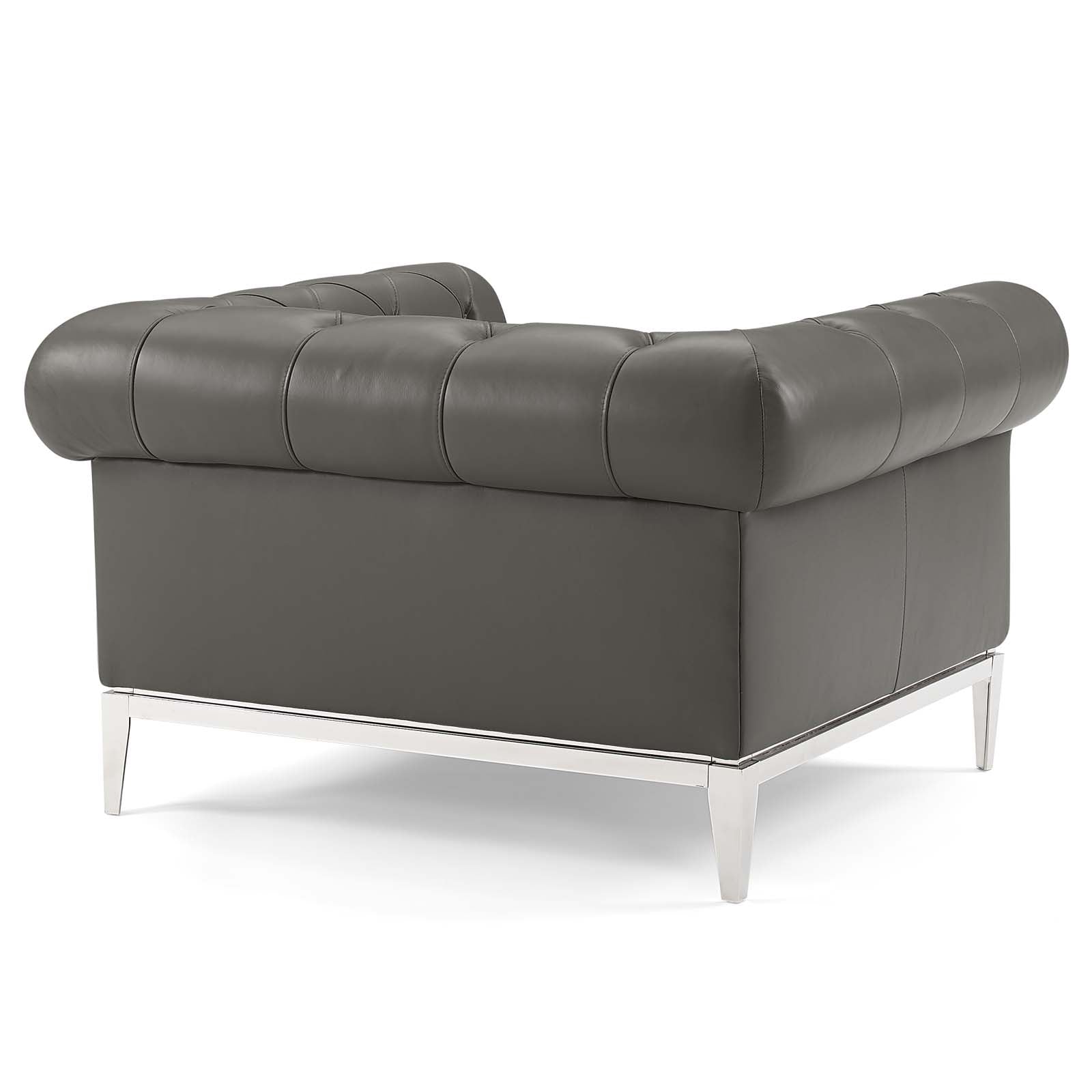 Idyll Tufted Upholstered Leather Armchair Set of 2 by Modway