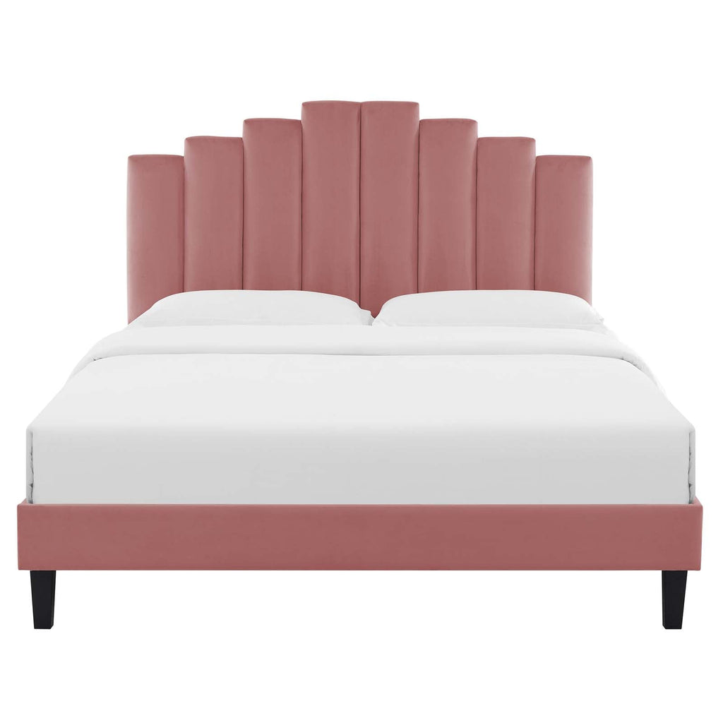 Elise Performance Velvet Twin Platform Bed by Modway