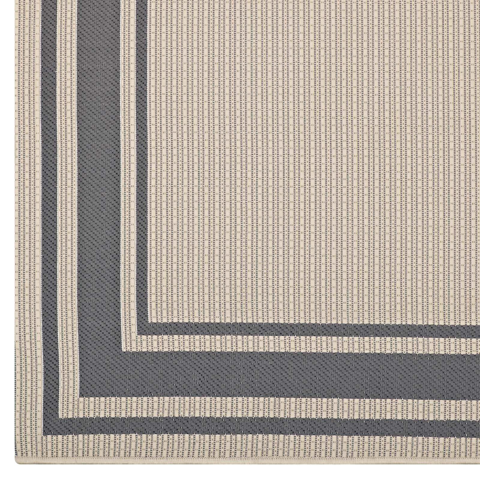 Rim Solid Border Indoor and Outdoor 5x8 Area Rug by Modway