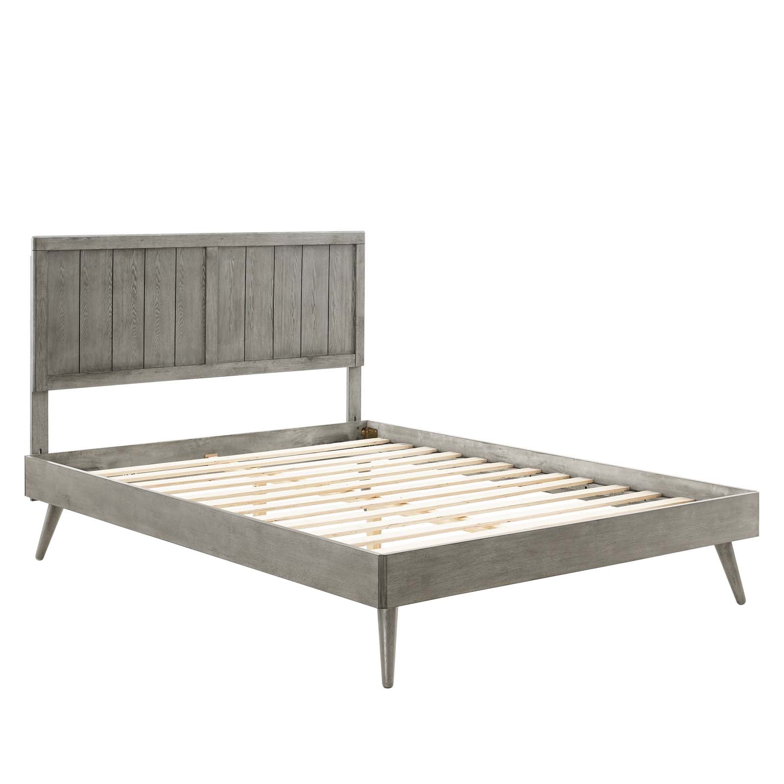 Alana Wood King Platform Bed With Splayed Legs by Modway